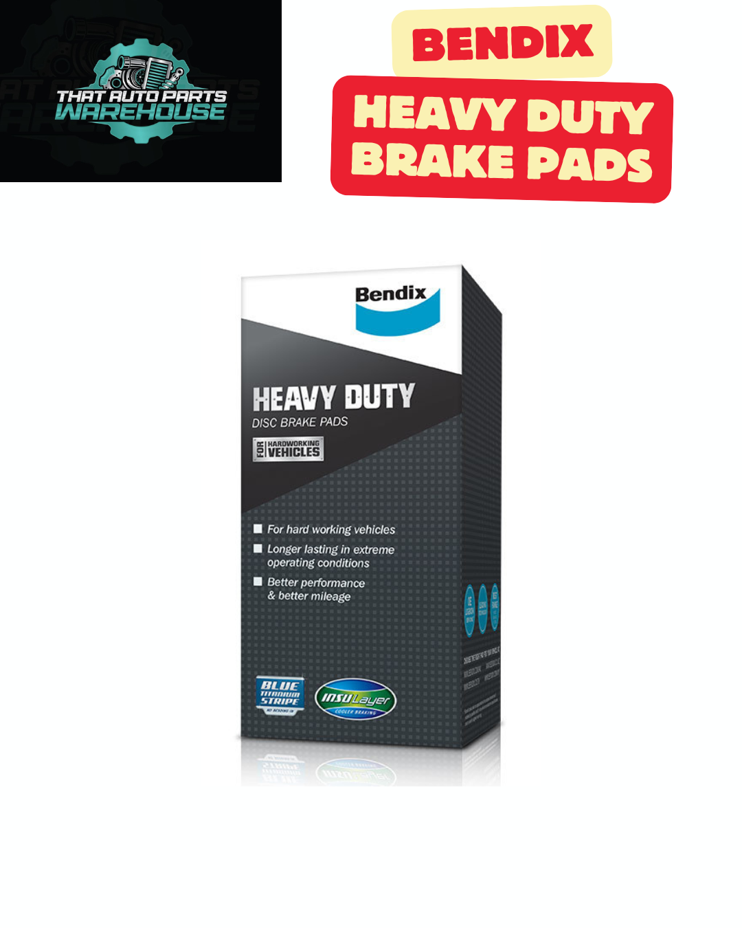 Bendix DB1947-HD Brake Pads – VW Heavy Duty 333mm (2E4)