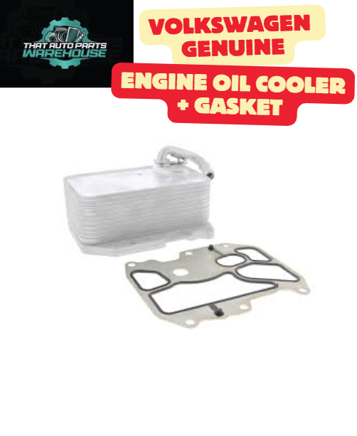 Genuine Volkswagen Engine Oil Cooler + Gasket P# 059117015K – Suits TDI V6 Engines