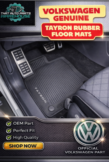 Genuine Volkswagen Tayron Rear Rubber Floor Mats P# 57L06151282V ( 2nd Row )