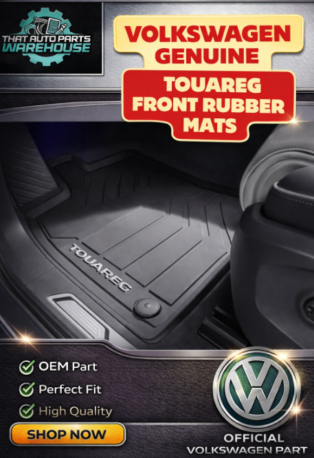 Genuine Volkswagen Touareg Front Rubber Floor Mats P# 76206150282V