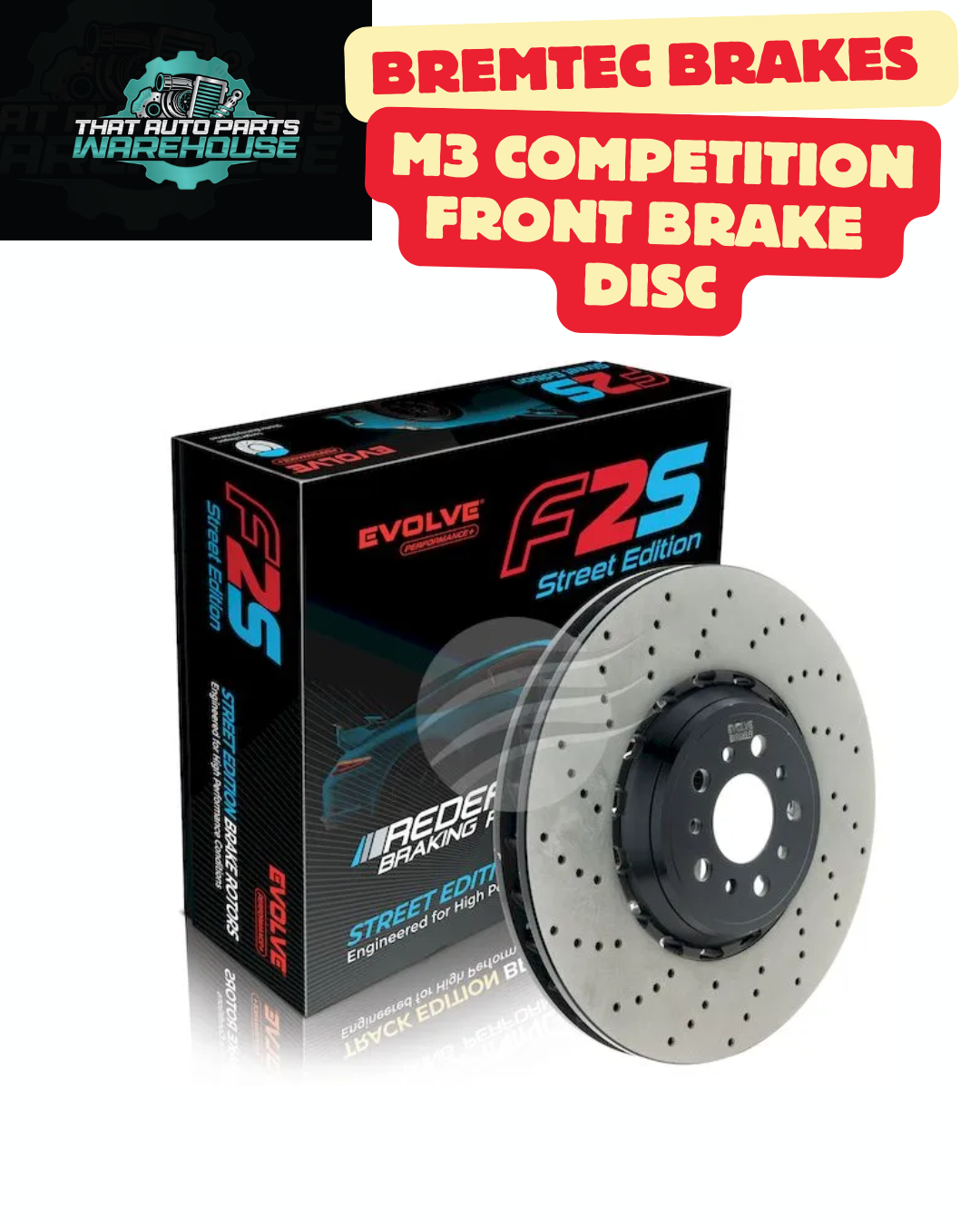 Bremtec EVOLVE F2S Front Right Brake Disc – BMW G80/G81/G82 M3/M4 – BDR90085REV