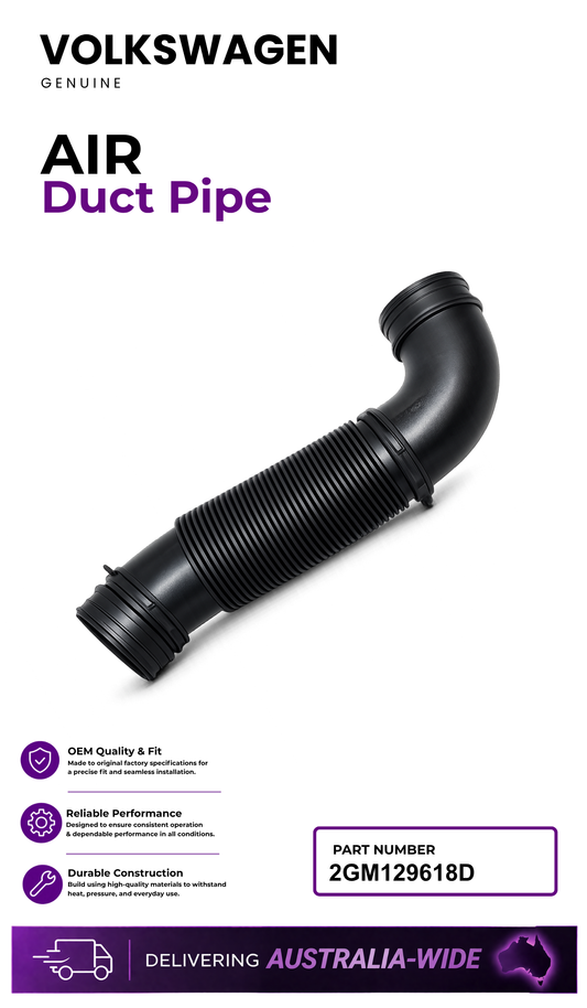 Genuine Volkswagen Air Duct Pipe P# 2GM129618D – OEM Intake Component