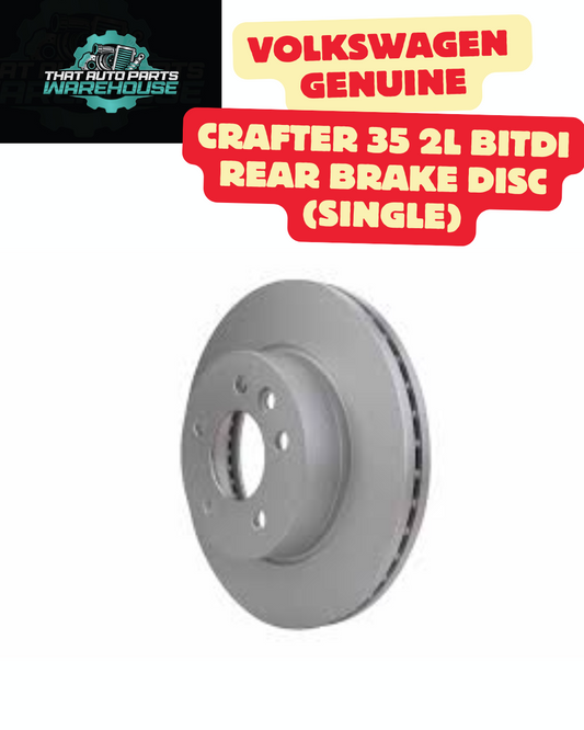Rear Brake Disc (Single) – Volkswagen Crafter 35 Panel Van [2017–onwards] – 2N0615601