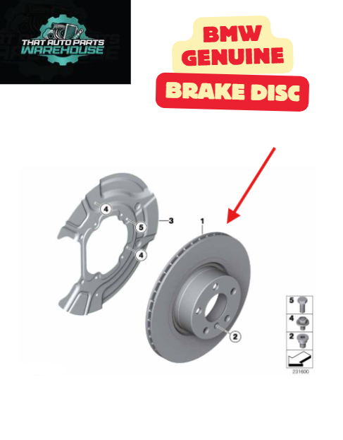 Genuine BMW Rear Brake Rotor P# 34206886482 – X3 F25