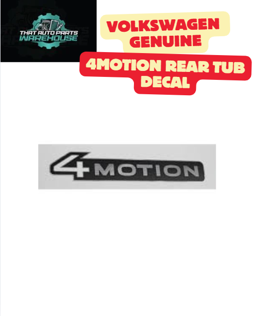 Genuine VW 4MOTION Rear Tub Decal P# 2HJ853675CYZJ – Amarok 2023