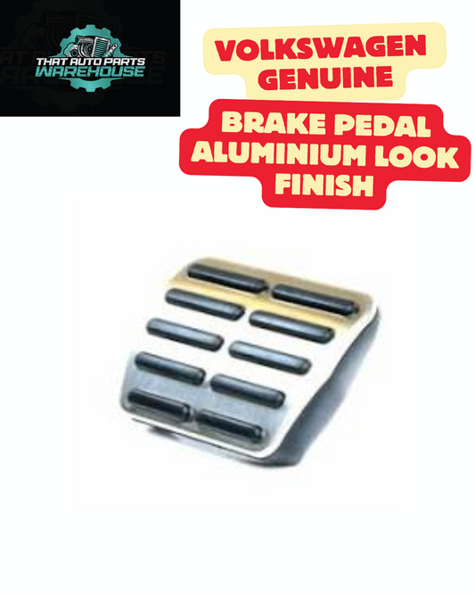 Genuine VW Brake Pedal Cap – Aluminium Look Finish (P# 6Q0723173B9B9)