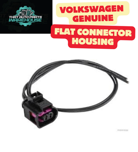 Genuine Volkswagen Flat Connector Housing P# 4D0971992 – 2-Pin Black/Violet