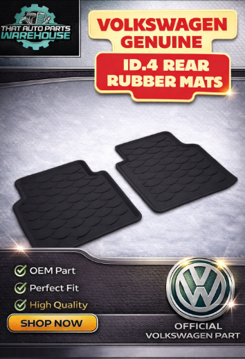 Genuine Volkswagen ID.4 Rear Rubber Floor Mats P# 11A06151282V