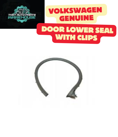 Genuine Volkswagen NSF Door Lower Seal with Clips P# 5G4837651B – Golf 2.0L TSI