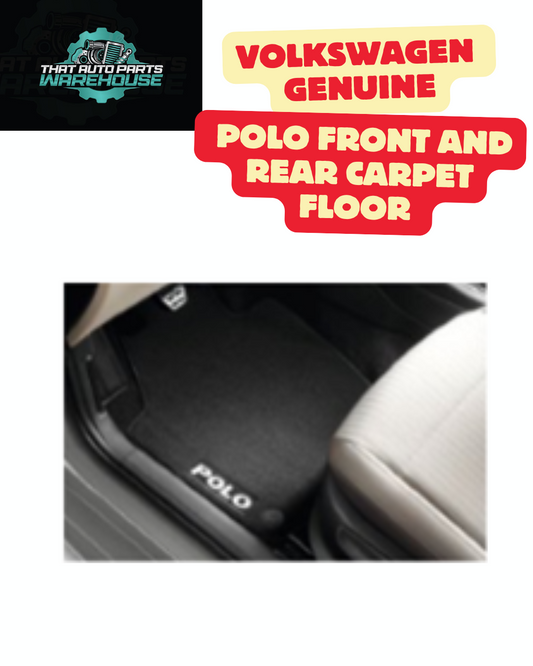 Genuine Volkswagen Polo Front and Rear Carpet Floor Mats P# 6R2061275PWGK P# 6R0061276PWGK