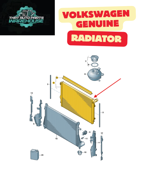 Genuine Volkswagen Radiator P# 5WA121251H