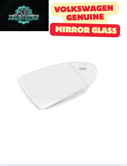 Genuine Volkswagen Right Hand Mirror Glass P# 5G0857522M – Golf 2.0L TSI