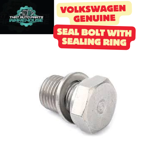 Genuine Volkswagen Seal Bolt with Sealing Ring P# N91101401 – Golf 1.4L TSI