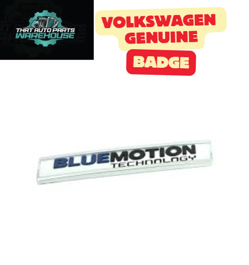 Genuine Volkswagen Tailgate Badge "BlueMotion" P# 7E0853675GCWB – T6 Transporter (2015–2019)