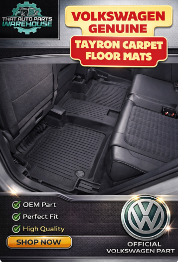 Genuine Volkswagen Tayron Rear Rubber Floor Mats P# 57L06151182V ( 3rd Row )