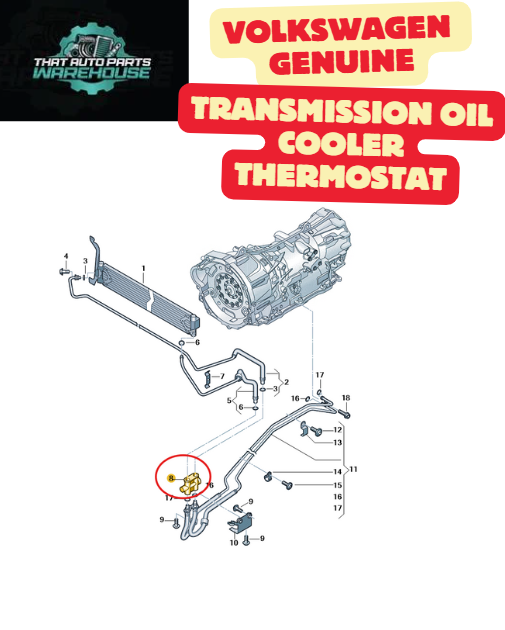 Genuine Volkswagen Transmission Oil Cooler Thermostat 2H0317027 – Amarok V6 TDI