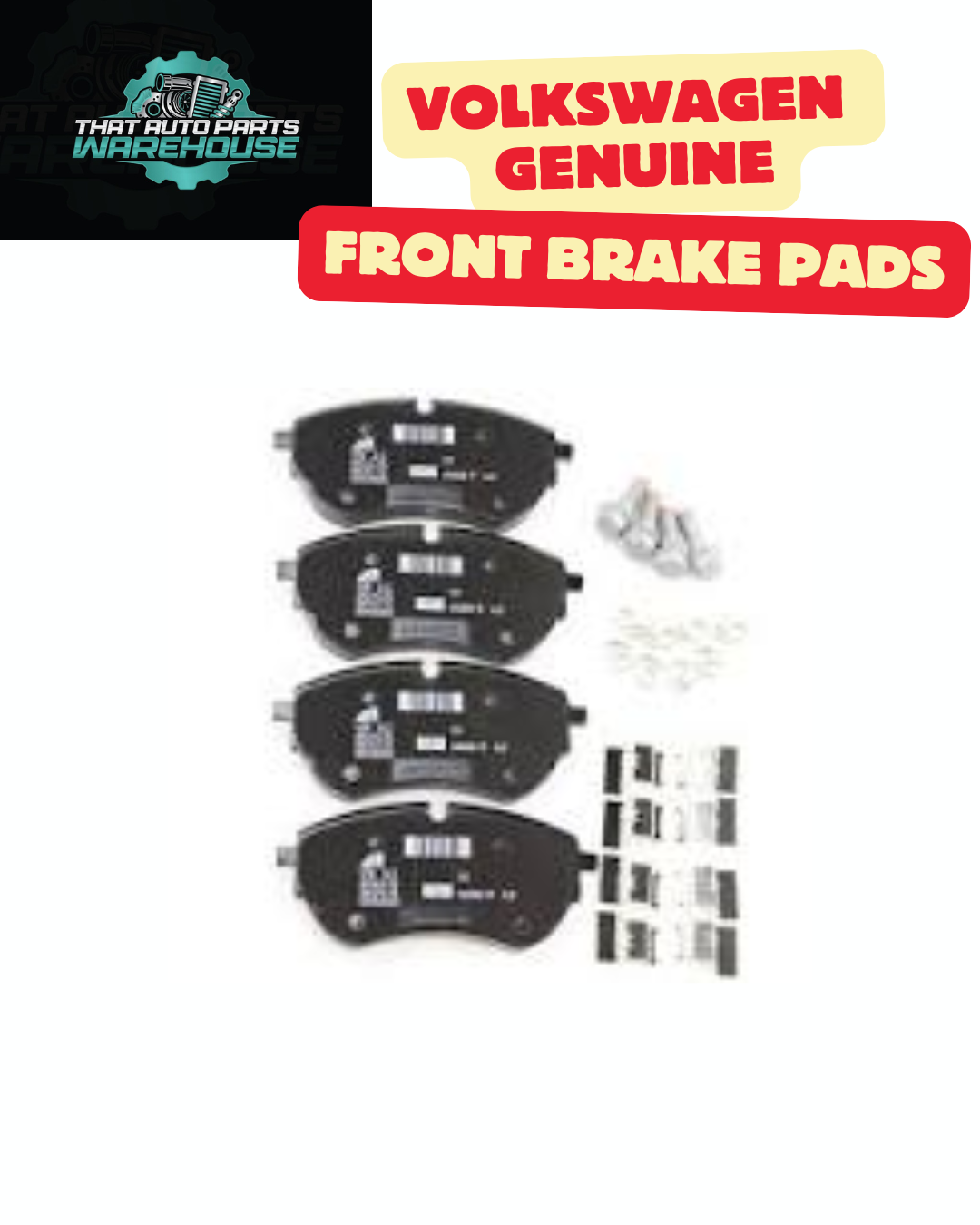 Genuine VW Front Brake Pads – Amarok 3.0L V6 TDI (2016–2022) – P# 2H6698151A