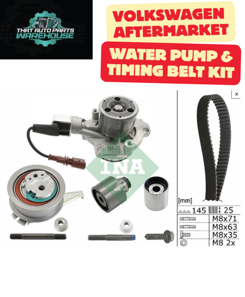 INA Water Pump & Timing Belt Kit P# 530065030 – Suits VW 04L198119K
