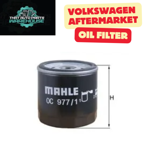 MAHLE OC977/1 Oil Filter (Bulk Pack 10) – VW 04E115561T Equivalent