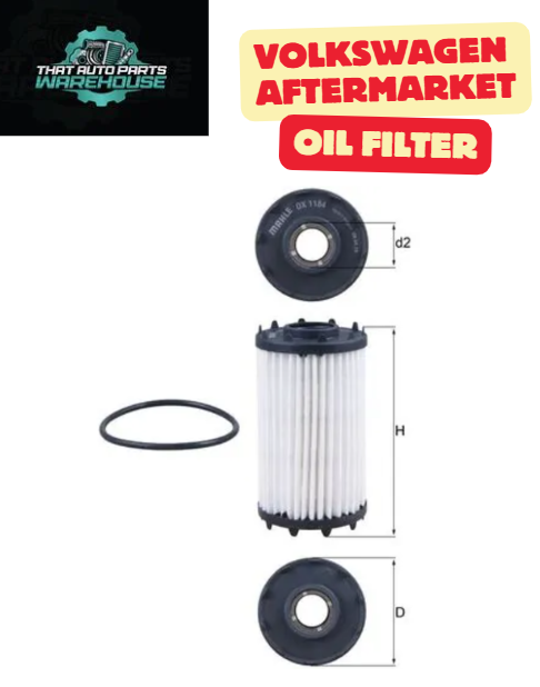 Mahle Oil Filter P# OX1184D – Suits VW 06M198405F (10 Pack)