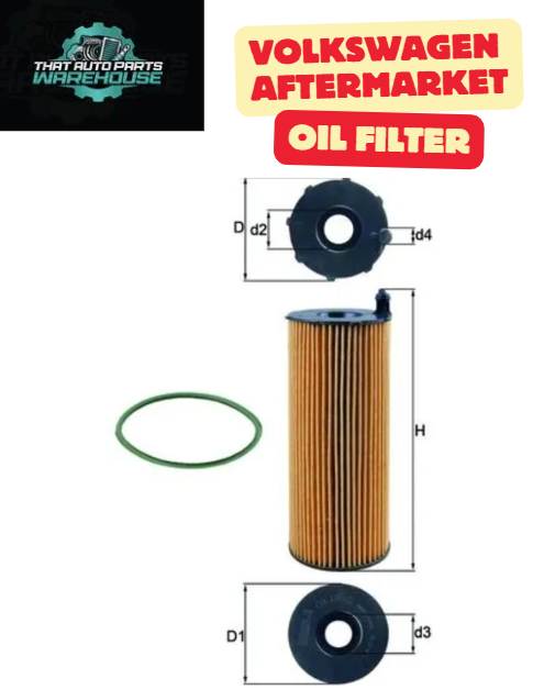 Mahle Oil Filter P# OX196/3D – Suits VW 057115561M (10 Pack)