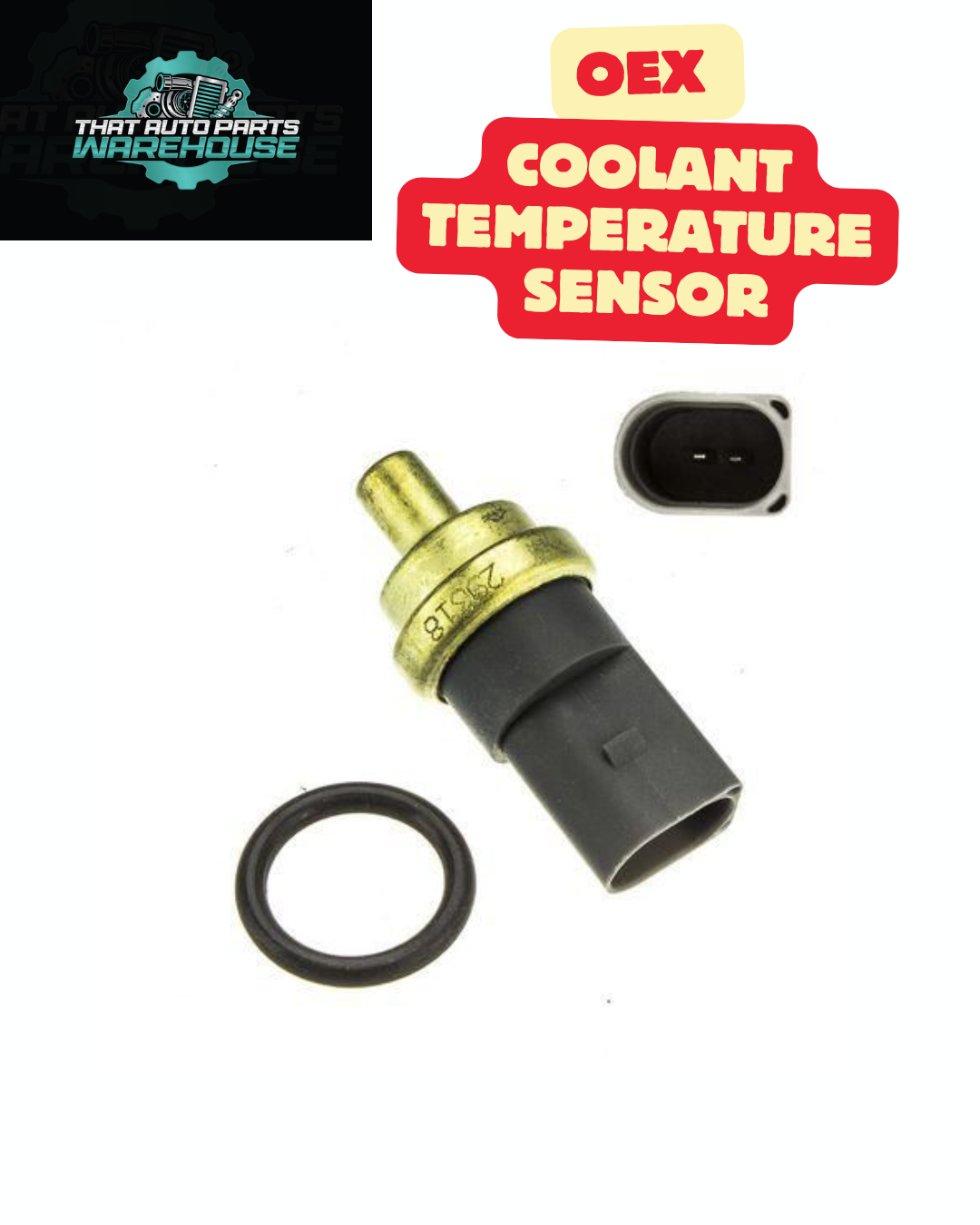 OEX OTS190 Coolant Temperature Sensor – VW (2-Pin Black Plug)