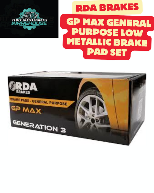 RDA RDB2195 GP Max Brake Pads – VW PR Code 2E4 (Sensor Included)