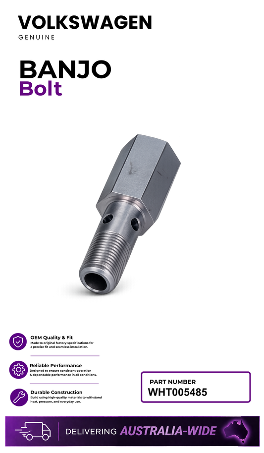 Genuine Volkswagen Banjo Bolt P# WHT005485 – Suits Various VW Models