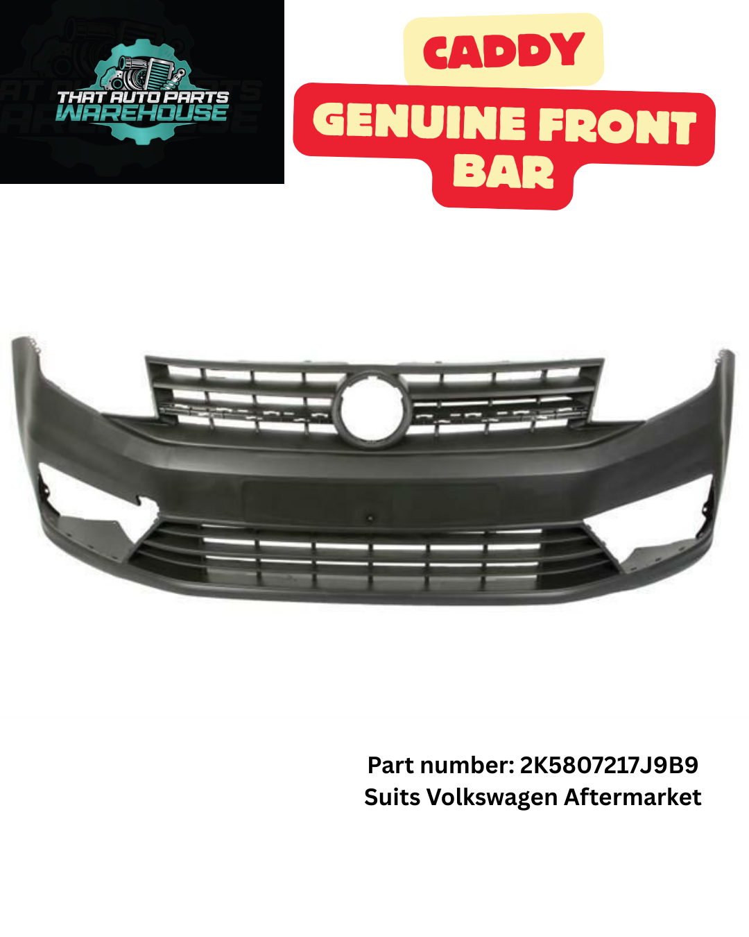 Volkswagen Genuine Front Bar Caddy (2016-2020) P # 2K5807217J9B9