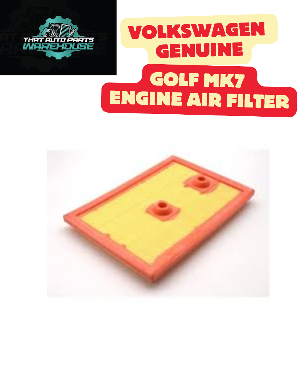 Volkswagen Genuine Golf MK7 (2013-2020) Engine Air Filter P# 04E129620