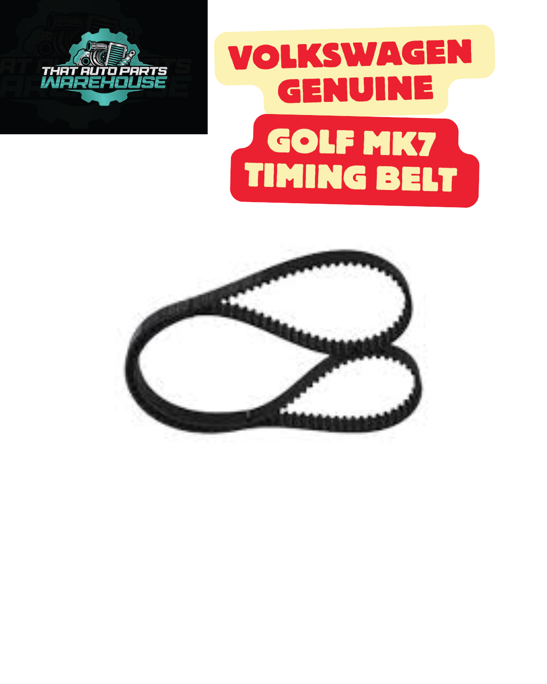 Volkswagen Genuine Golf MK7 (2013-2020) Timing Belt P# 04E109119G